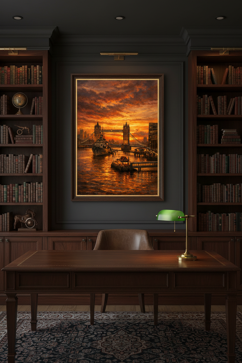 Tower Bridge Golden Hour — Home Study Mockup